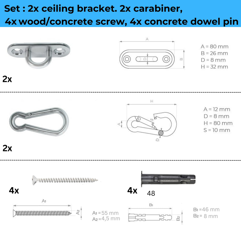 MAMOI® Ceiling hook - Montage set